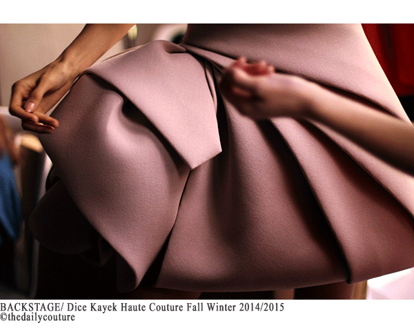 Dice Kayek backstage haute couture, the daily couture, stephanie bui