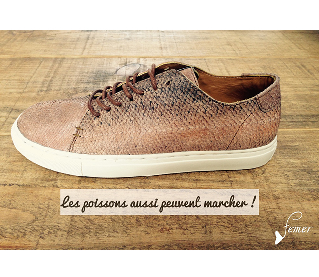 fish leather, someone shoes, france